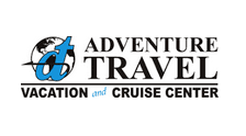 A logo of adventure travel and vacation cruise center.